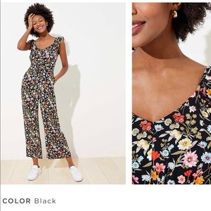 Loft floral jumpsuit